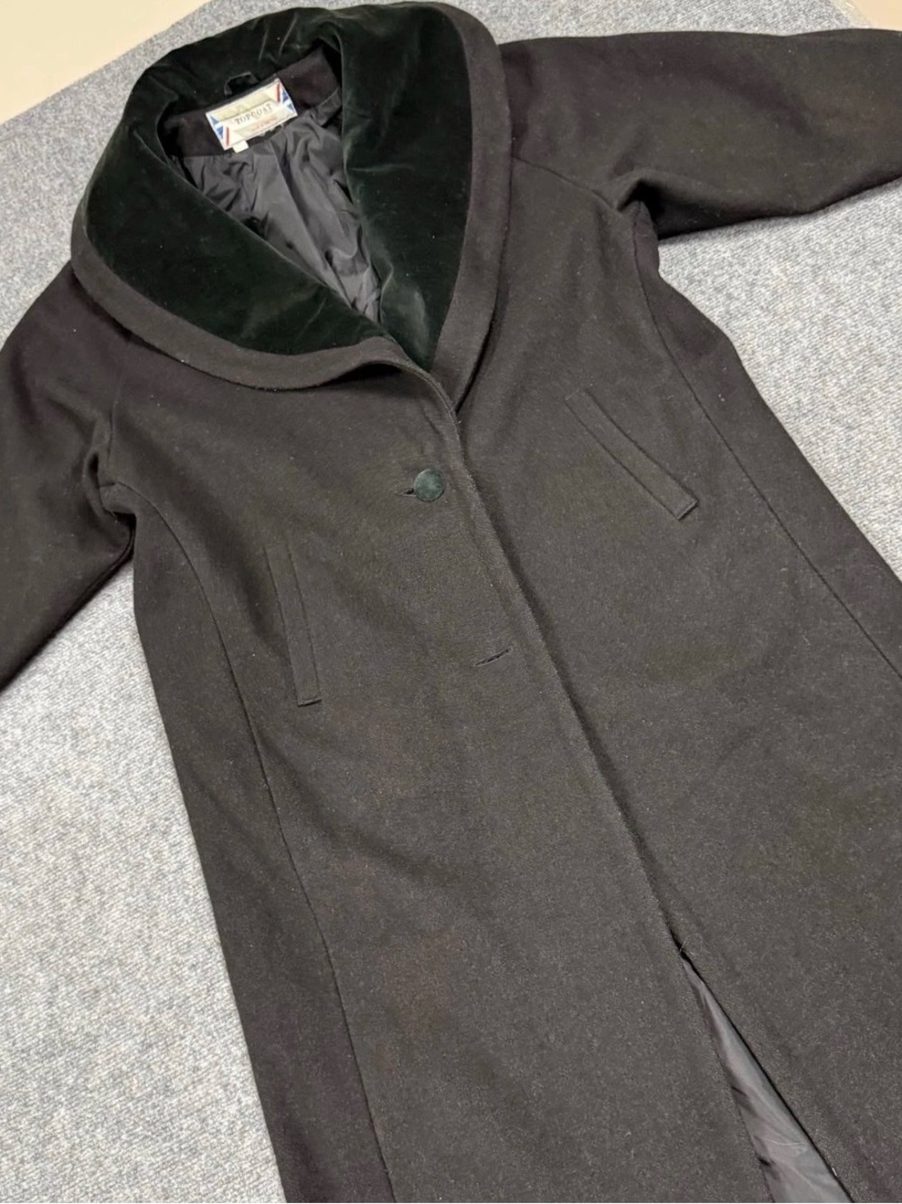 Vintage 1980s Topcoat Exclusive wool overcoat Size M